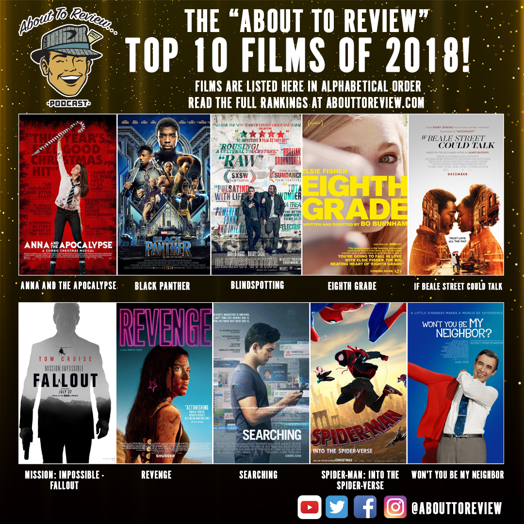 Bevæger sig Dømme barriere Top 10 films of 2018! – About to Review